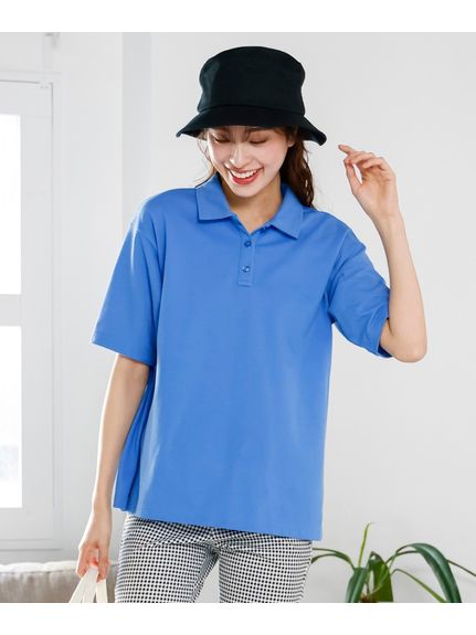 大きいサイズ　吸汗速乾・UVカットゆるシルエットポロシャツ（ポロシャツ）SMILELAND（スマイルランド (Lー10L)）  07