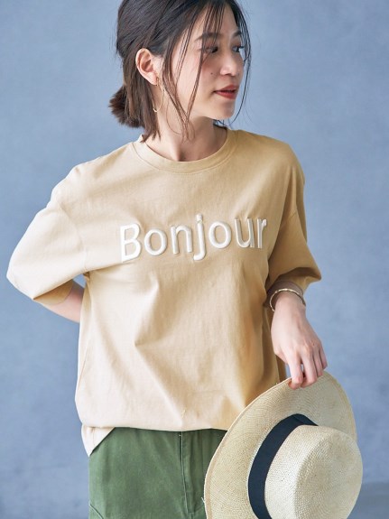 大きいサイズ 綿100％立体ロゴ刺しゅうルーズシルエットこなれTシャツ（Tシャツ）SMILELAND（スマイルランド (Lー10L)）  10
