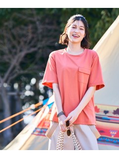 大きいサイズ　着る虫よけゆる5分袖Tシャツ（UVカット・抗菌防臭）