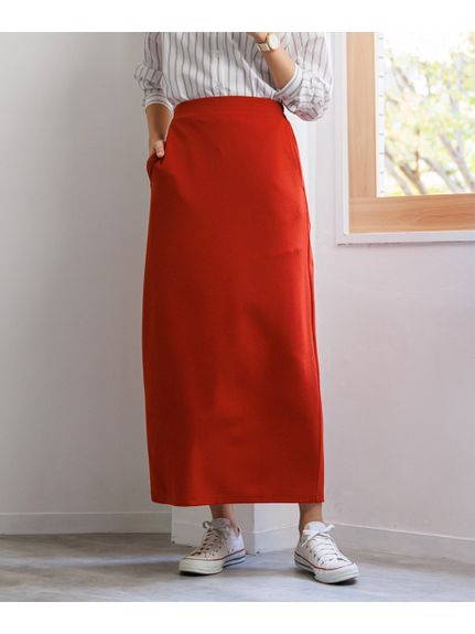 大きいサイズ 落ち感を楽しむペンシルラインカットジョーゼットスカート（ゆったりヒップ）（タイトスカート）SMILELAND（スマイルランド (Lー10L)）  15