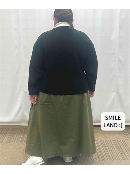 大きいサイズ ポケットデザインロングスカート（ゆったりヒップ）（ロング丈・マキシ丈スカート）SMILELAND（スマイルランド (Lー10L)）  23