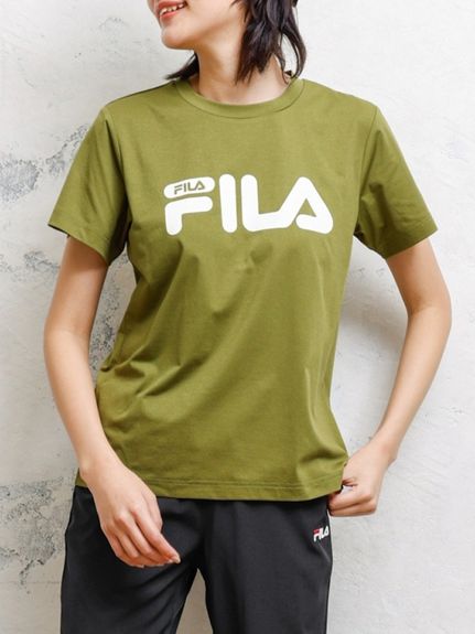 大きいサイズ　ロゴプリントTシャツ（吸水速乾・UVカット）（FILA）（Tシャツ）FILA(Alinoma select)（アリノマセレクト (Lー10L)）  01