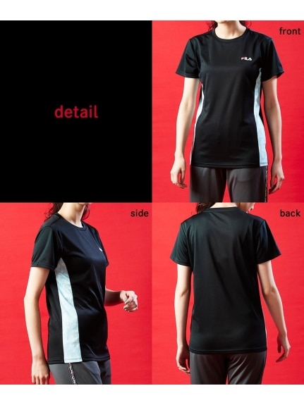 大きいサイズ　サイド切替ドライメッシュTシャツ（UVカット・吸汗速乾）／FILA（Tシャツ）FILA(Alinoma select)（アリノマセレクト (Lー10L)）  07