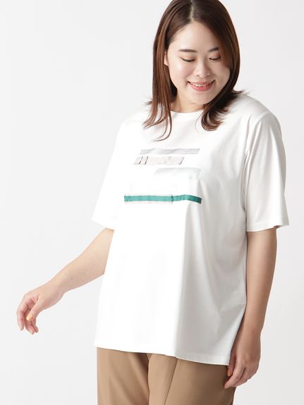プリントTシャツ（Tシャツ）TROIS DEUX UN（トロワドゥ アン (Lー5L)）  01