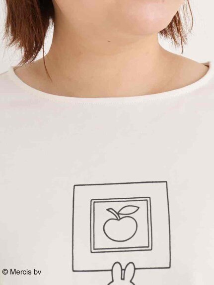 【miffy×eur3】【大きいサイズ】ミッフィープリントラウンドヘムTシャツ（Tシャツ）エウルキューブ(eur3)（エウルキューブ (Lー6L)）  13