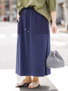【大きいサイズ】柔らか素材のAラインスカート