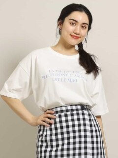 22年夏新作【大きいサイズ/a.v.v×eur3】ロゴプリントTシャツ