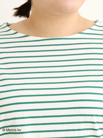 【miffy×eur3】【大きいサイズ】ミッフィー刺繍ボーダーTシャツ（カットソー・プルオーバー）エウルキューブ(eur3)（エウルキューブ (Lー6L)）  04