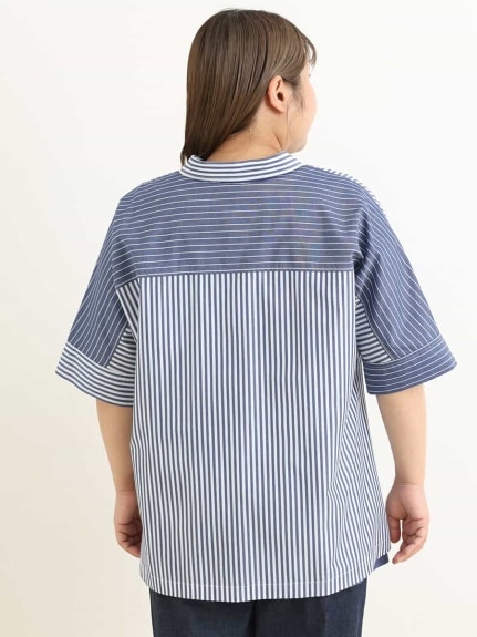 【大きいサイズ】アシメデザインシャツ（シャツ・ブラウス）エウルキューブ(eur3)（エウルキューブ (Lー6L)）  10