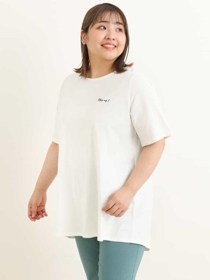 【大きいサイズ】ロゴ刺繍Tシャツ（Tシャツ）エウルキューブ(eur3)（エウルキューブ (Lー6L)）  15
