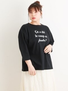 23年春新作【大きいサイズ】ロゴプリントTシャツ
