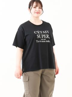 24年夏新作【大きいサイズ/a.v.v×eur3】コットンロゴTシャツ