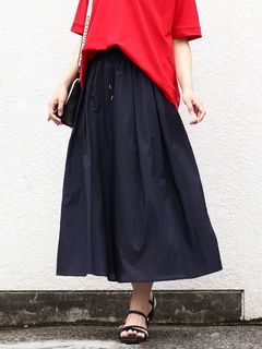 24年夏新作【大きいサイズ】シアーオーガンジースカート