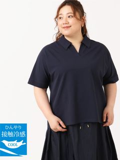 24年夏新作【大きいサイズ/接触冷感】半袖ポロシャツ