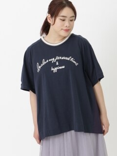 【22夏新作】チェーン刺繍異素材プルオーバー / 大きいサイズ レディス ラクープ アルディラ