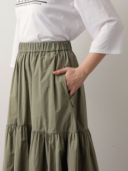 メモリーギャザースカート/大きいサイズ ラクープ アルディラ（ロング丈・マキシ丈スカート）アルディラ(AL DI LA)（ココラーレ(Lー7L)）  10