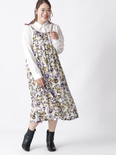 【新着】イペカジャンパースカート　ＬＬ／３Ｌ／５Ｌ/大きいサイズ ラクープ アルディラ