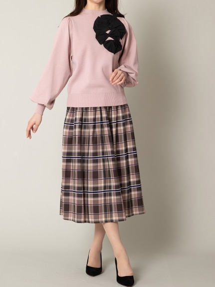 チェックフィッシュテールスカート／大きいサイズ ローズティアラ（ひざ丈スカート）ローズティアラ(Rose Tiara)（ローズティアラ (Lー4L)）  16