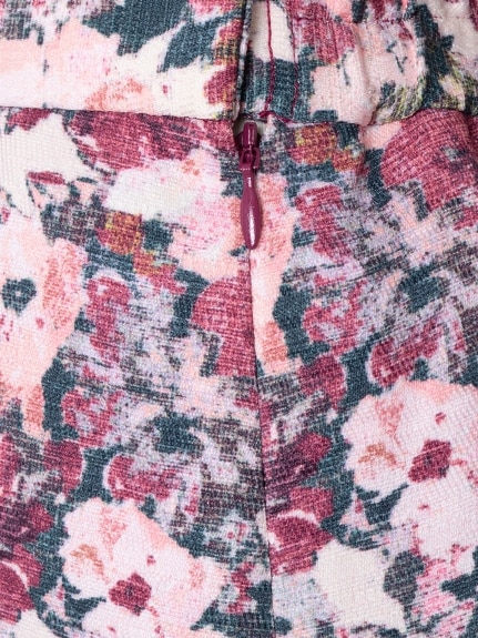 ジャガードonフラワープリントスカート／大きいサイズ ローズティアラ（ひざ丈スカート）ローズティアラ(Rose Tiara)（ローズティアラ (Lー4L)）  10
