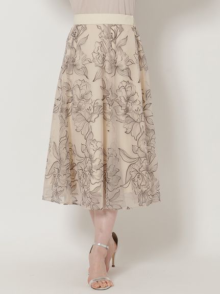 オーガンジー刺繍スカート（その他スカート）ローズティアラ(Rose Tiara)（ローズティアラ (Lー4L)）  07