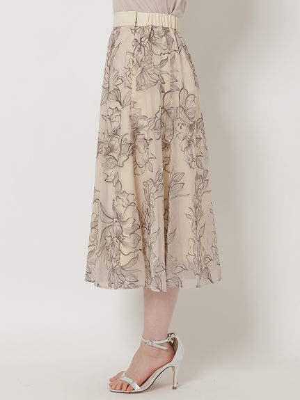 オーガンジー刺繍スカート（その他スカート）ローズティアラ(Rose Tiara)（ローズティアラ (Lー4L)）  08