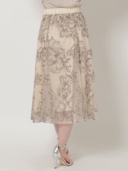 オーガンジー刺繍スカート（その他スカート）ローズティアラ(Rose Tiara)（ローズティアラ (Lー4L)）  09