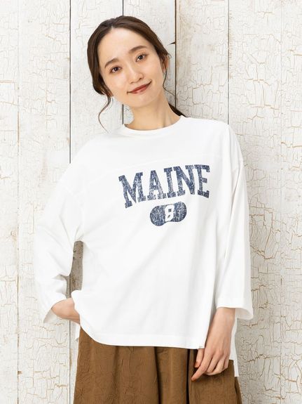 【sabstreet bis】【web限定】【大きいサイズ】 15号(3L) カレッジロゴロンTシャツ（Tシャツ）sab street my standard（サブストリート　マイ　スタンダード (Lー5L)）  01