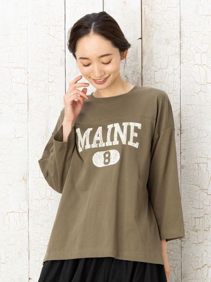 【sabstreet bis】【web限定】【大きいサイズ】 15号(3L) カレッジロゴロンTシャツ（Tシャツ）sab street my standard（サブストリート　マイ　スタンダード (Lー5L)）  01