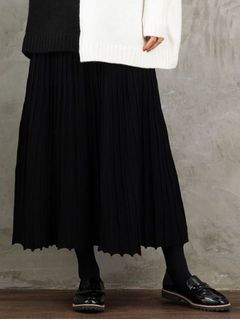 【大きいサイズ】 15号(3L) FONTLAB ニットプリーツスカート　大きいサイズレディース