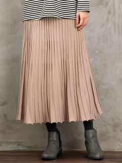 【大きいサイズ】 15号(3L) FONTLAB ニットプリーツスカート　大きいサイズレディース