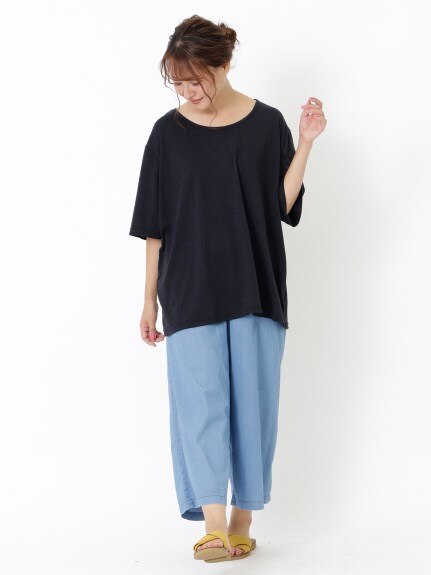 【3-10L】【日本製】ゆったりサイズなのでリラクシーがポイント！シンプルデザインTシャツ　大きいサイズ レディース（Tシャツ）QUINTY（クインティ (3Lー8L)）  07