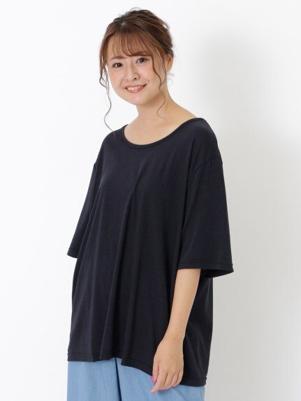 【3-10L】【日本製】ゆったりサイズなのでリラクシーがポイント！シンプルデザインTシャツ　大きいサイズ レディース（Tシャツ）QUINTY（クインティ (3Lー8L)）  03