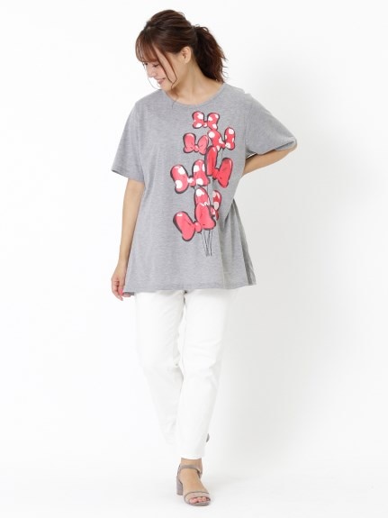 【3-10L】リボンプリントTシャツ　大きいサイズ レディース（Tシャツ）Tasha ruby（ターシャルビー (3Lー8L)）  07