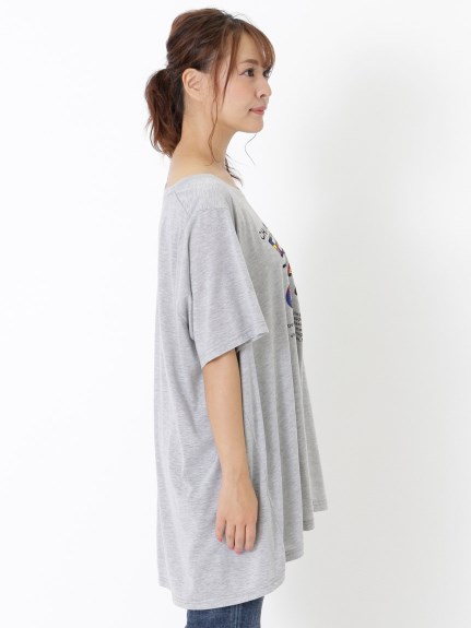 【3-10L】ロゴプリントTシャツ　大きいサイズ レディース（Tシャツ）Tasha ruby（ターシャルビー (3Lー8L)）  03