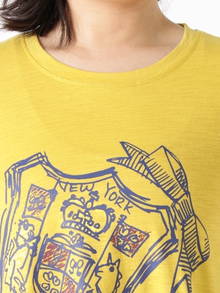 【3-10L】綿100%！リボンプリントTシャツ　大きいサイズ レディース（Tシャツ）Tasha ruby（ターシャルビー (3Lー8L)）  04