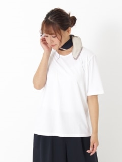 【3-8L】ベア天竺シンプルTシャツ　大きいサイズ レディース