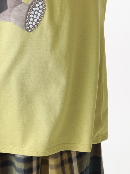 【3-10L】ベアプリントビジューTシャツ　大きいサイズ レディース（Tシャツ）Tasha ruby（ターシャルビー (3Lー8L)）  06