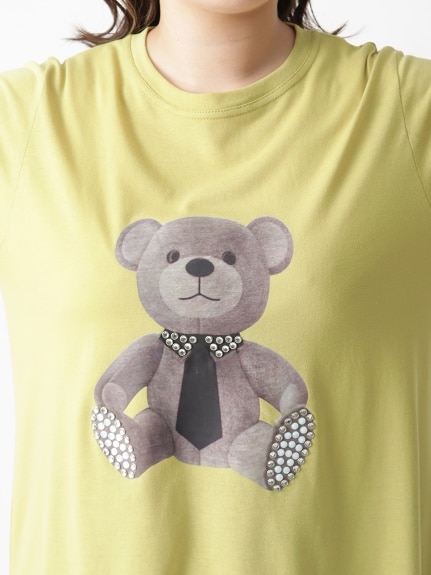 【3-10L】ベアプリントビジューTシャツ　大きいサイズ レディース（Tシャツ）Tasha ruby（ターシャルビー (3Lー8L)）  07