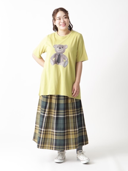 【3-10L】ベアプリントビジューTシャツ　大きいサイズ レディース（Tシャツ）Tasha ruby（ターシャルビー (3Lー8L)）  08