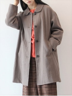 ウール ステンカラー コート ／ 大きいサイズ レディス ミントブリーズ