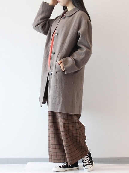 Alinoma】ウール ステンカラー コート ／ 大きいサイズ レディス 