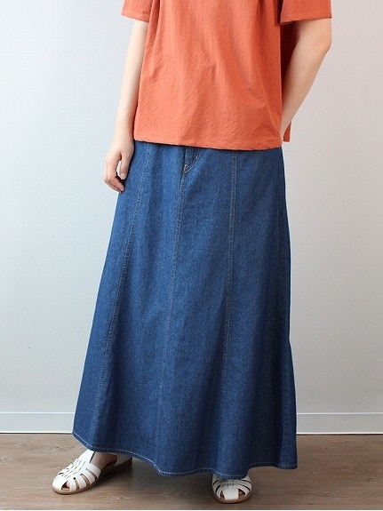 Alinoma】ライトデニム マーメード スカート／ 大きいサイズ レディス