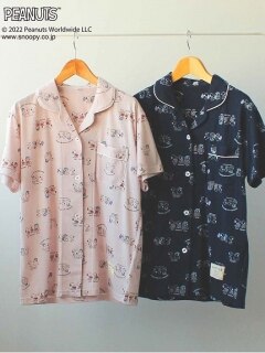 【SNOOPY】スヌーピー＆オラフ シャツパジャマセット / 大きいサイズ ミントブリーズ