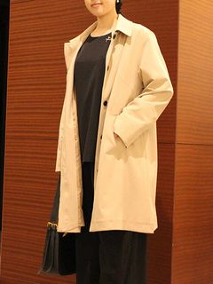 【新着】ステンカラー コート　大きいサイズレディース