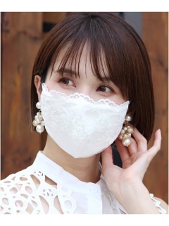 ドレスレース＆シルク100％洗える高級マスク 冷感・立体・肌荒れ防止おしゃれ花柄マスク
