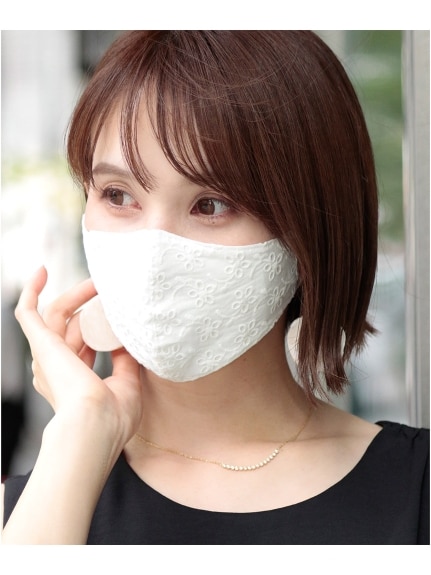 日本製レース＆シルク100％マスク（その他ファッション雑貨）POUR VOUS（プールヴー (Lー4L)）  13