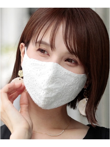 日本製レース＆シルク100％マスク（その他ファッション雑貨）POUR VOUS（プールヴー (Lー4L)）  14