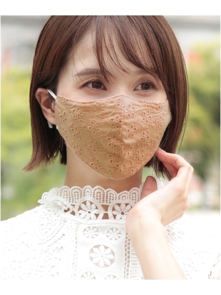 日本製レース＆シルク100％マスク（その他ファッション雑貨）POUR VOUS（プールヴー (Lー4L)）  15