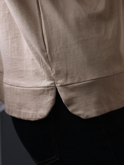 コットン100%袖タックTシャツ　大きいサイズ レディース（カットソー・プルオーバー）POUR VOUS（プールヴー (Lー4L)）  19