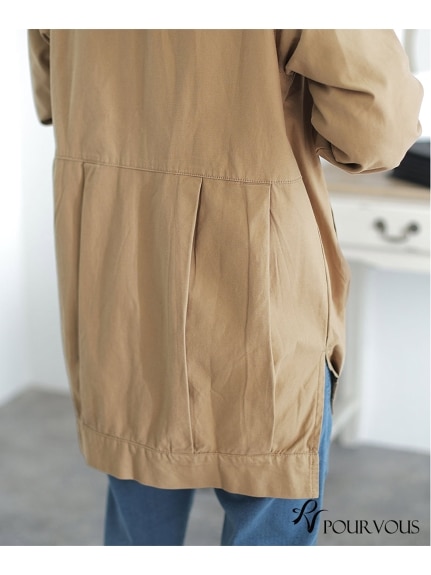 裾タックフードジャケット　大きいサイズ レディース（ブルゾン・ジャンパー・ライダース）POUR VOUS（プールヴー (Lー4L)）  40